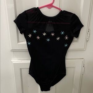 Black Leotard with Star Embellishments